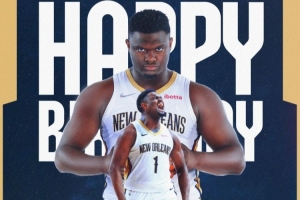 真挚的祝福！祝鹈鹕球星锡安25岁生日快乐