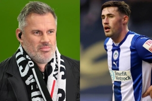 体育赛事-卡拉格：儿子詹姆斯和莱万对位踢得挺好，他还得到了莱万的球衣